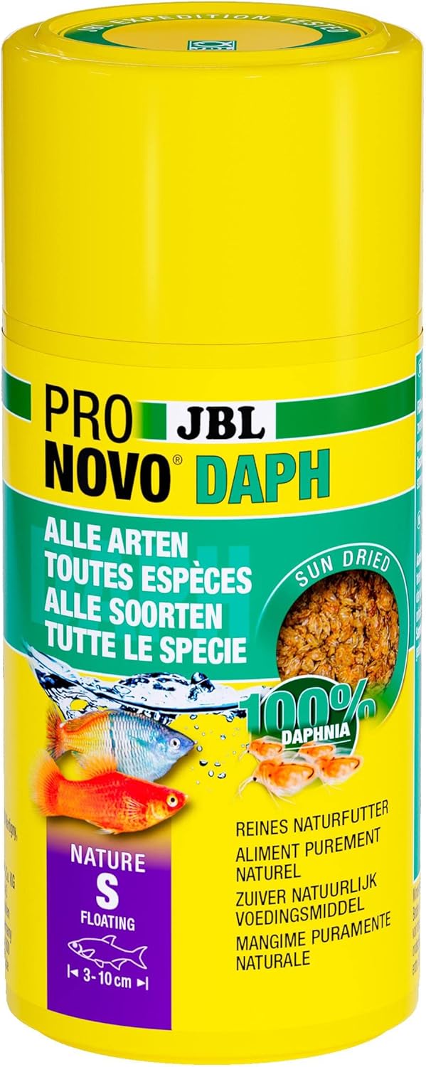 JBL PRONOVO DAPH Wasserfloehe Flockenfutter Zierfische 3-10 cm Gr. S 100 ml