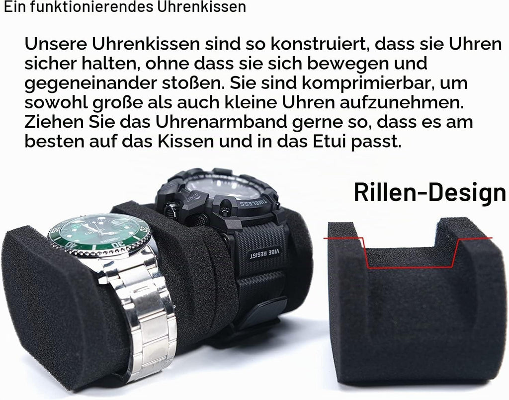 Uhrenetui Hartschale mit 8 Faechern Reisebox Uhrenbox Aufbewahrung
