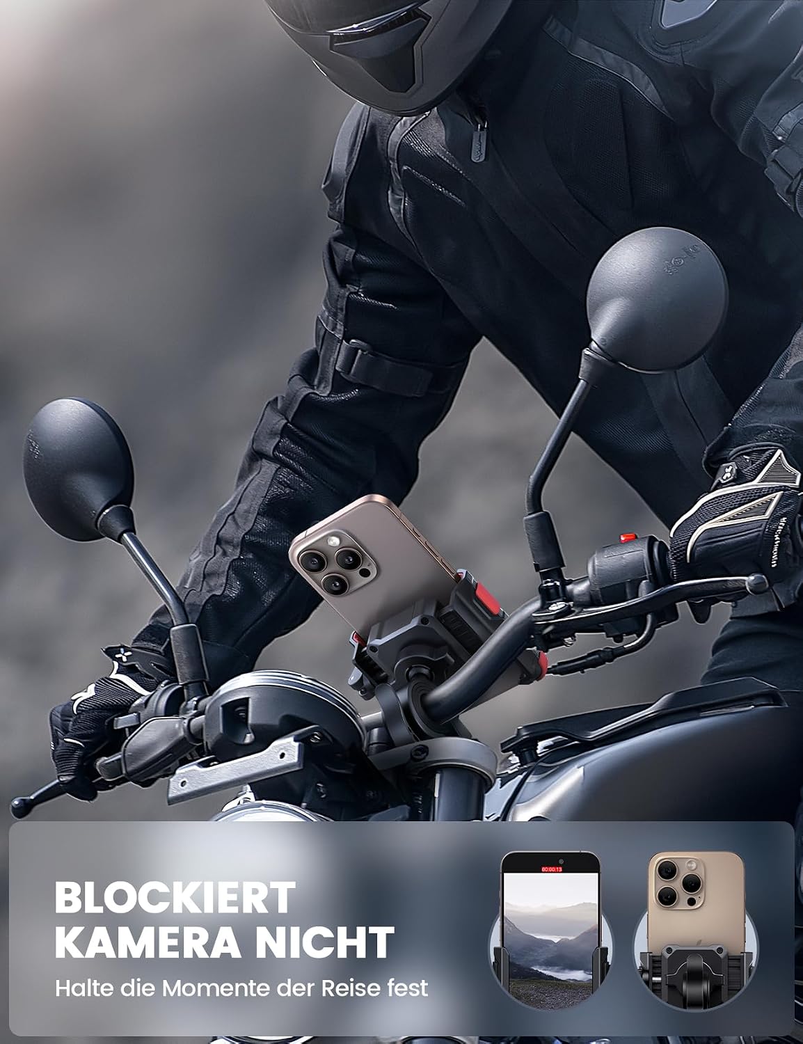 Fahrrad Lenkerhalterung 360° drehbar fuer Smartphone Universal