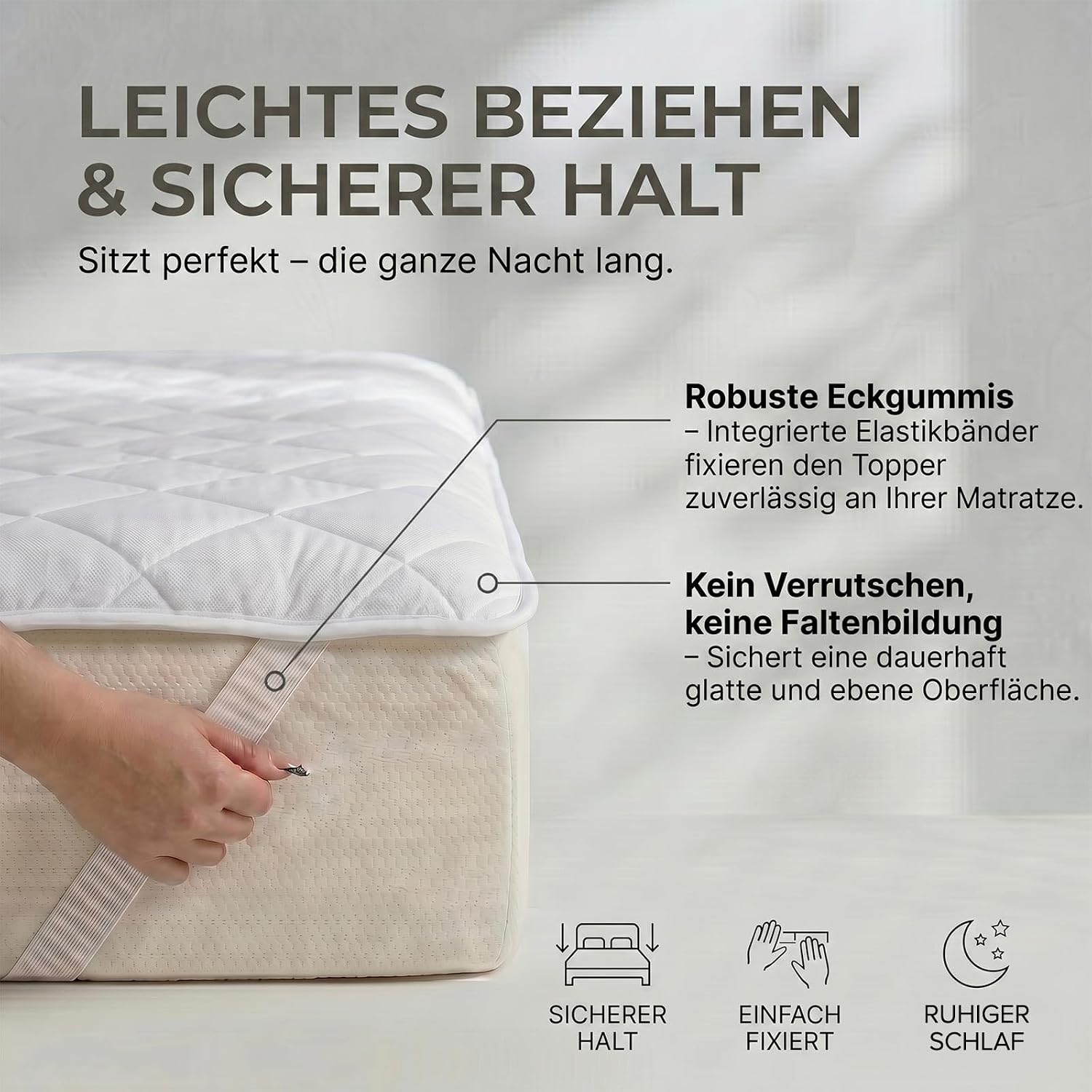 HOMESCAPES Kuehlender Matratzentopper 90x200 cm - atmungsaktive Cool-Touch Matrat