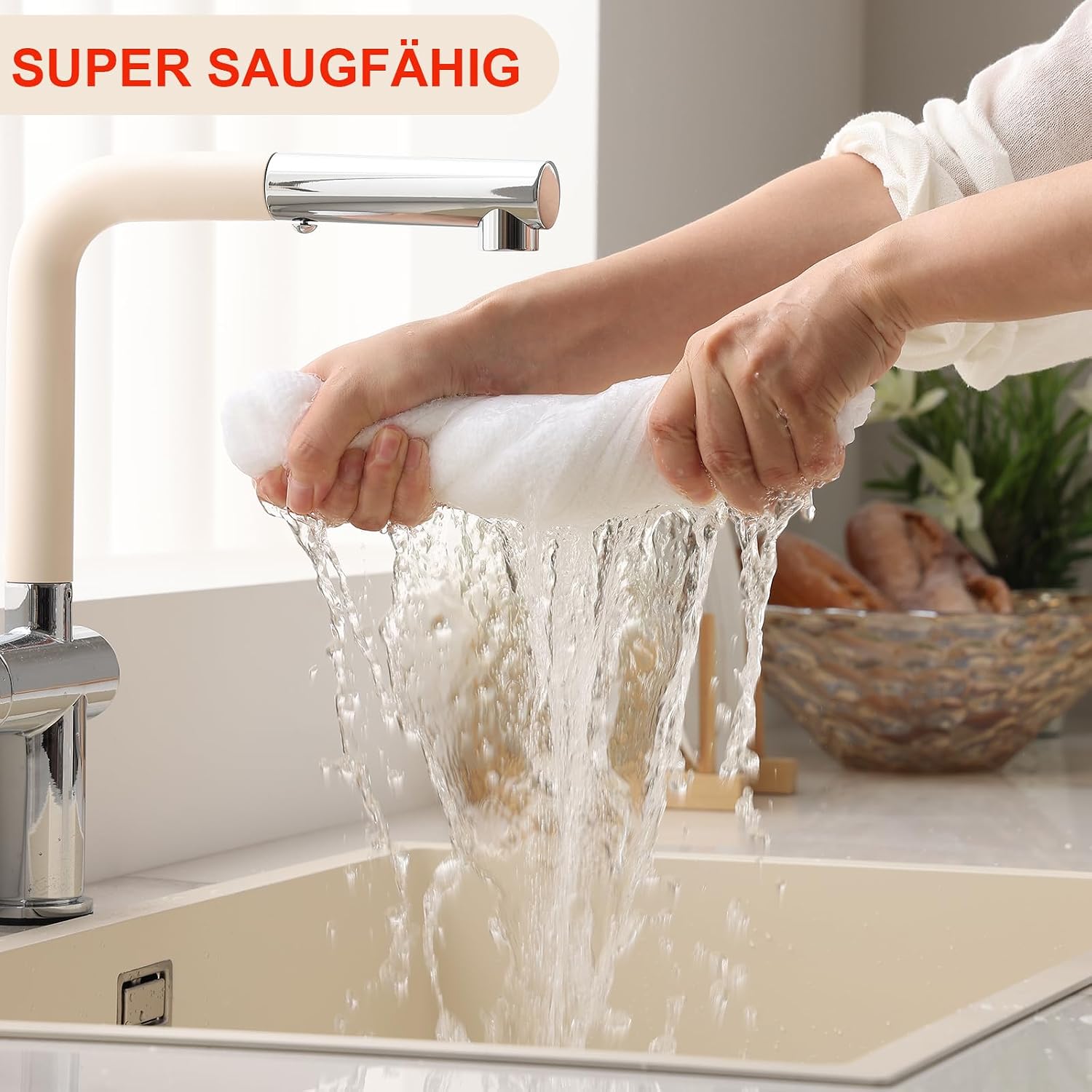 Geschirrtuecher 6er Set 100% Baumwolle 30×30 cm saugfaehig Dunkelgrau 30cm-72cm