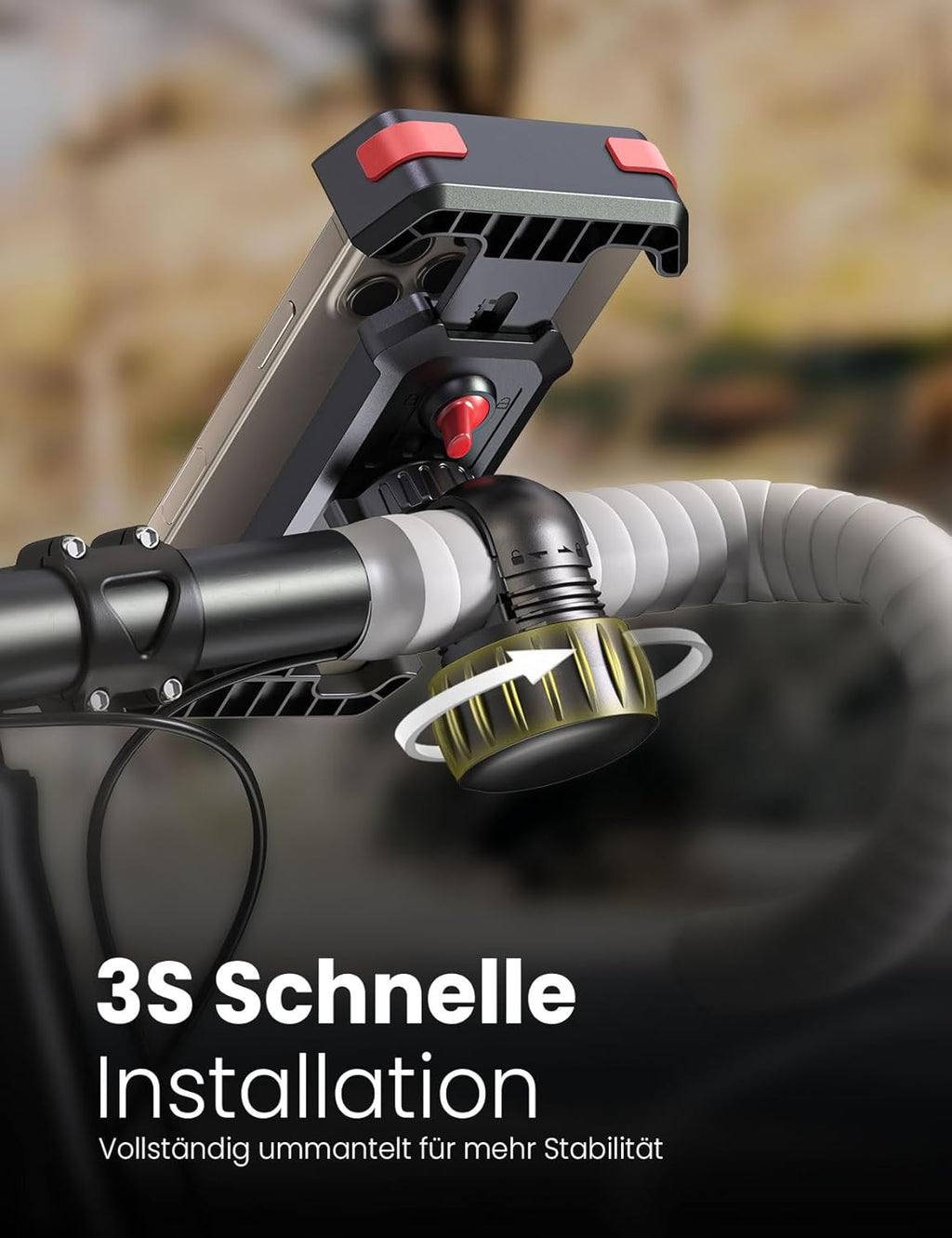 Universal Fahrrad Lenkerhalterung Handyhalter Smartphone verstellbar