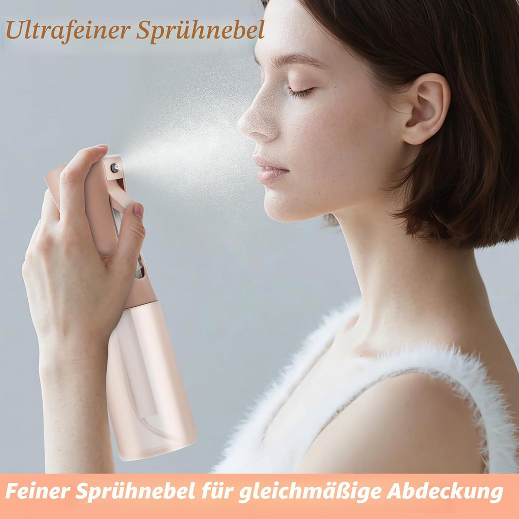 Spruehflasche ultrafeiner Nebel Pflanzenpflege Mattrosa/Weiss