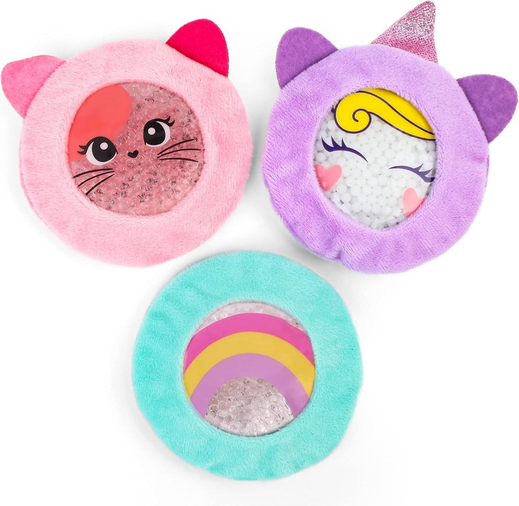 LotFancy Gel Kuehlakkus fuer Kinder 3er Set mit Stoffhuelle Kalt/Warm