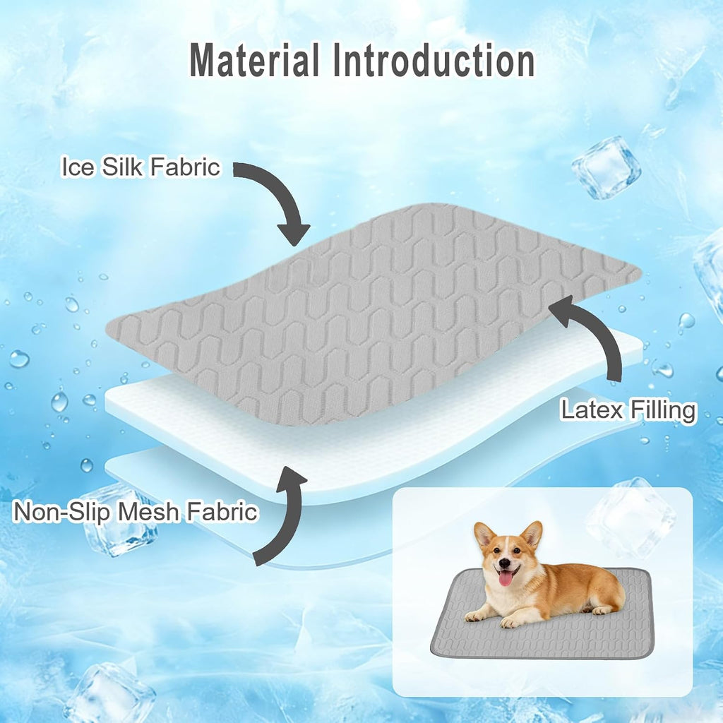 Kuehlmatte fuer Hunde Katze selbstkuehlend faltbar 55 x 70 cm 40cm-55cm