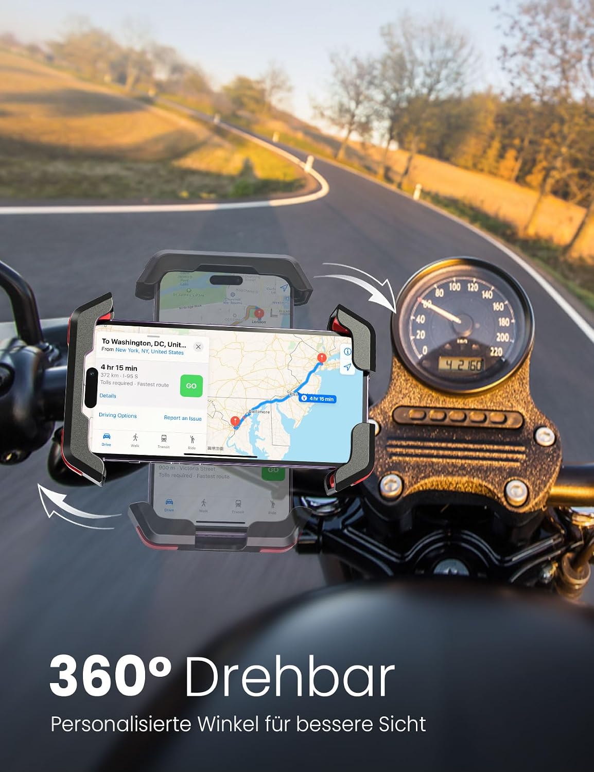 Universal Fahrrad Lenkerhalterung Handyhalter Smartphone verstellbar