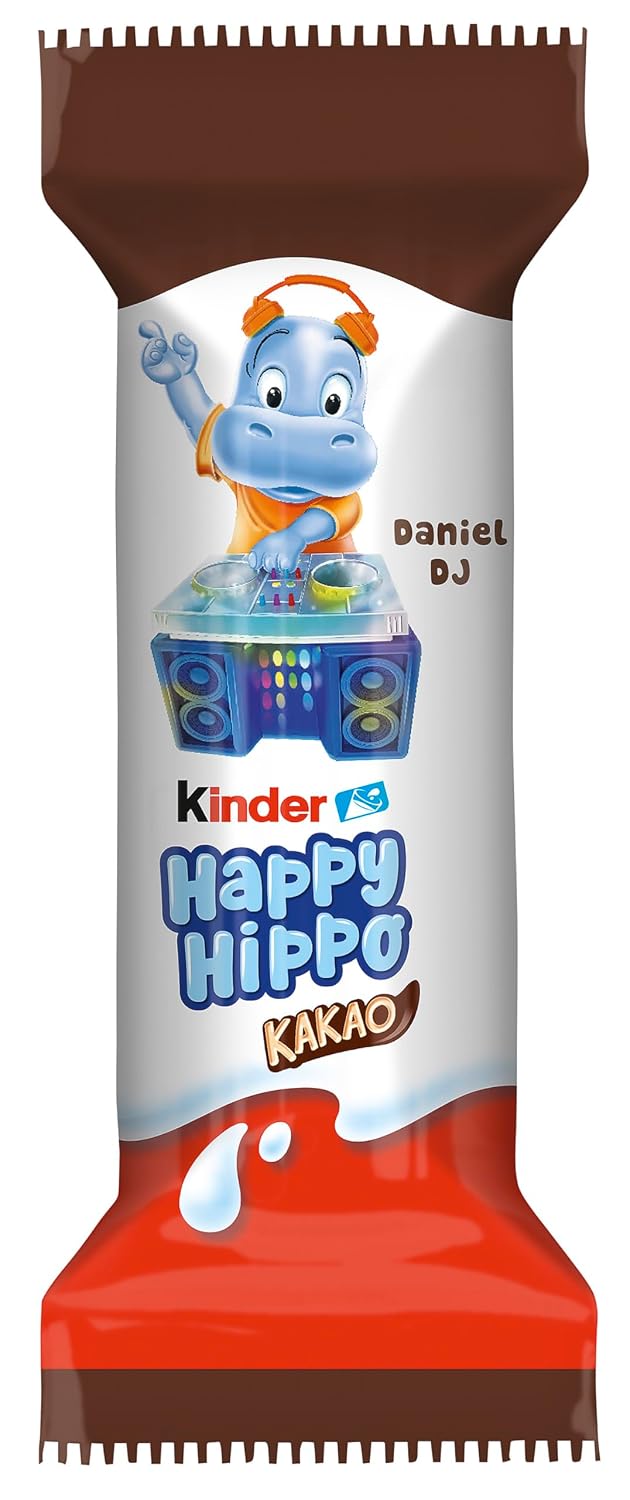 Kinder Happy Hippo Kakao 5er Pack knusprige Waffel mit Milch Kakaocreme