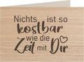 Holzkarte 'Kostbare Zeit mit Dir' - Liebeskarte Jahrestag Grusskarte