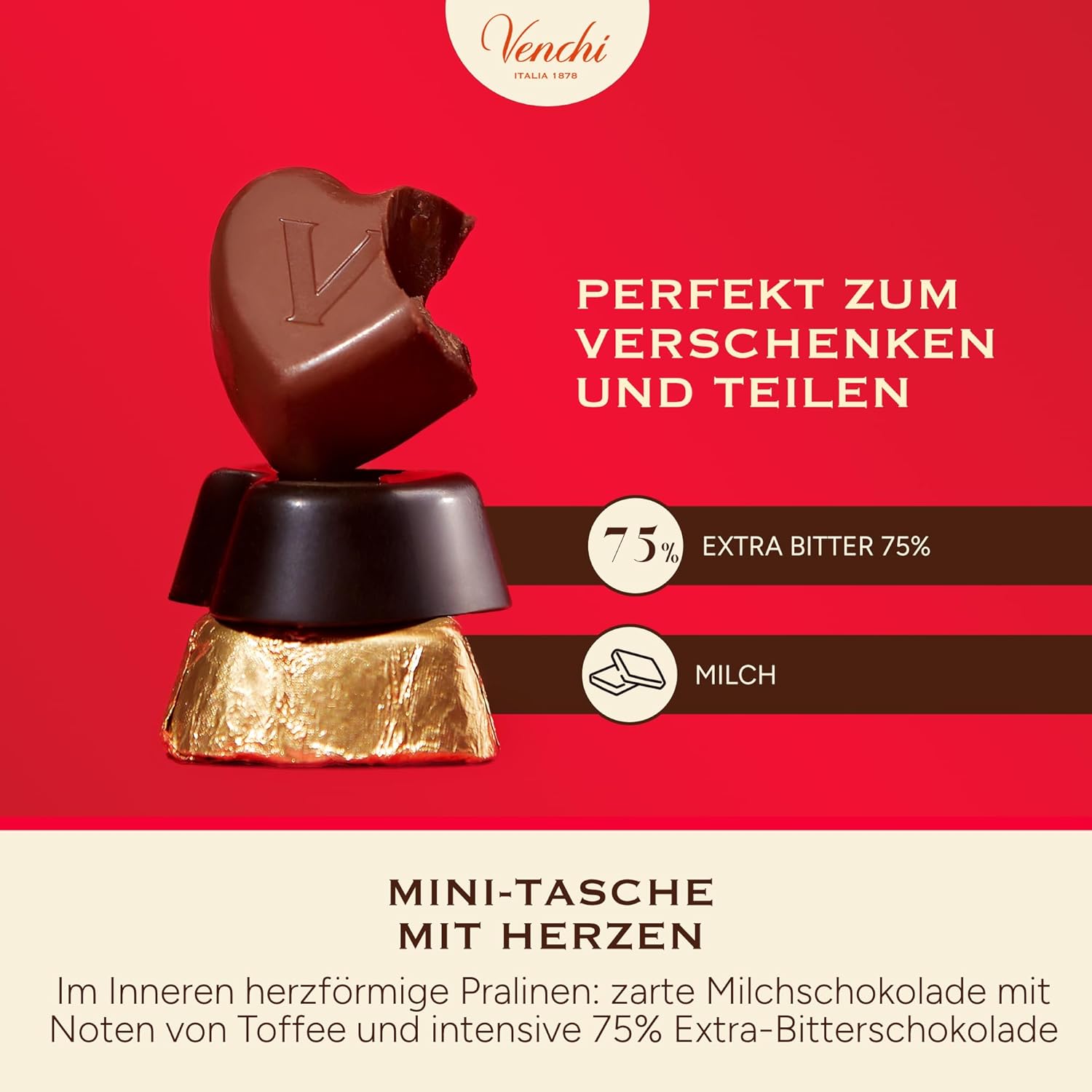 Venchi Mini Taeschchen Pralinen glutenfrei Valentinstag Geschenk
