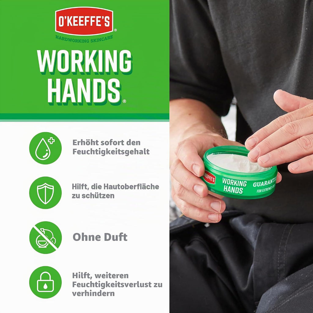 O’Keeffe’s Working Hands Handcreme gegen sehr trockene rissige Haende