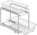 Kuechen Organizer Metallkorb 2 Ebenen stapelbar Schrankregal Ablage