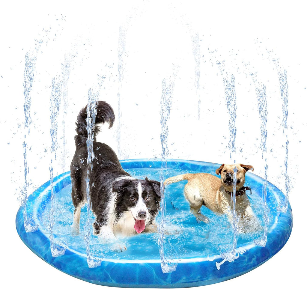ALL FOR PAWS Hund Wasserpad Sprinkler Matte 130cm-150cm kuehlend rutschfest