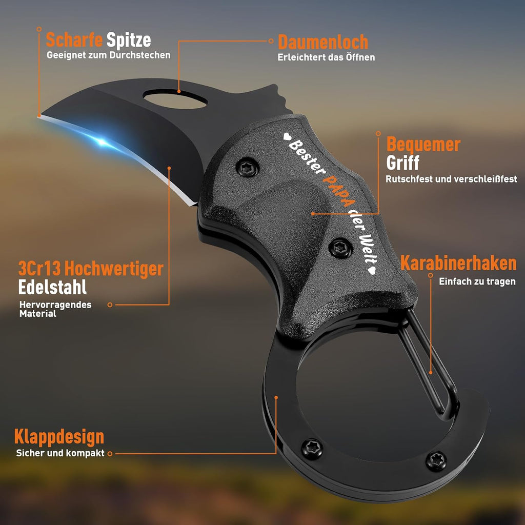 ZOOI Taschenmesser Klappmesser Multitool Outdoor Geschenk fuer Maenner