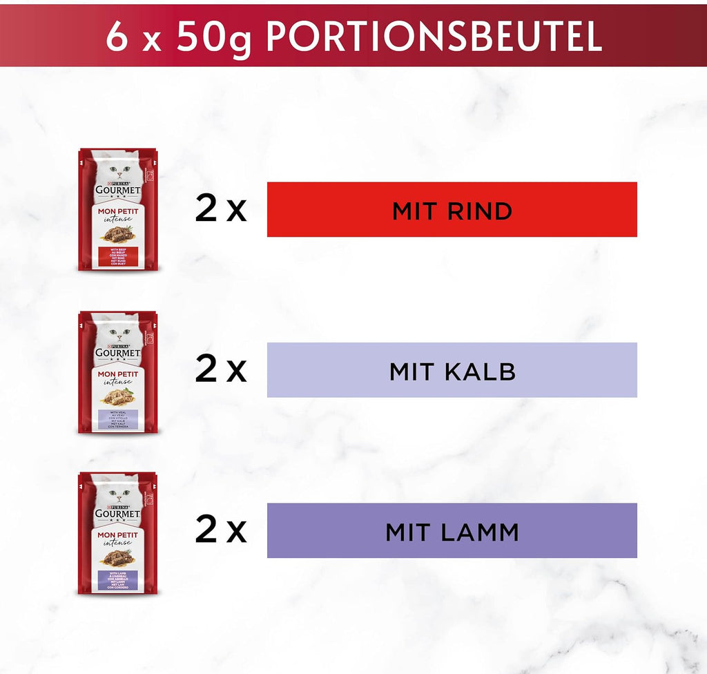 Gourmet Mon Petit Katzenfutter nass 8x6x50g verschiedene Sorten