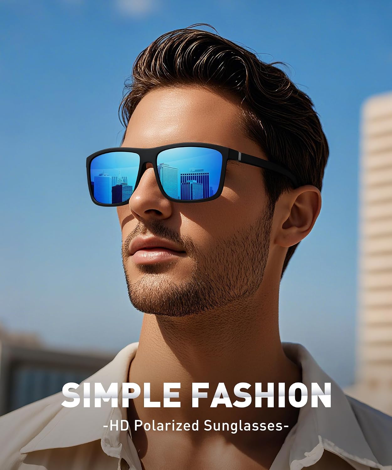 Perfectmiaoxuan Polarisierte Sonnenbrille Herren Damen Vintage Pilot UV400