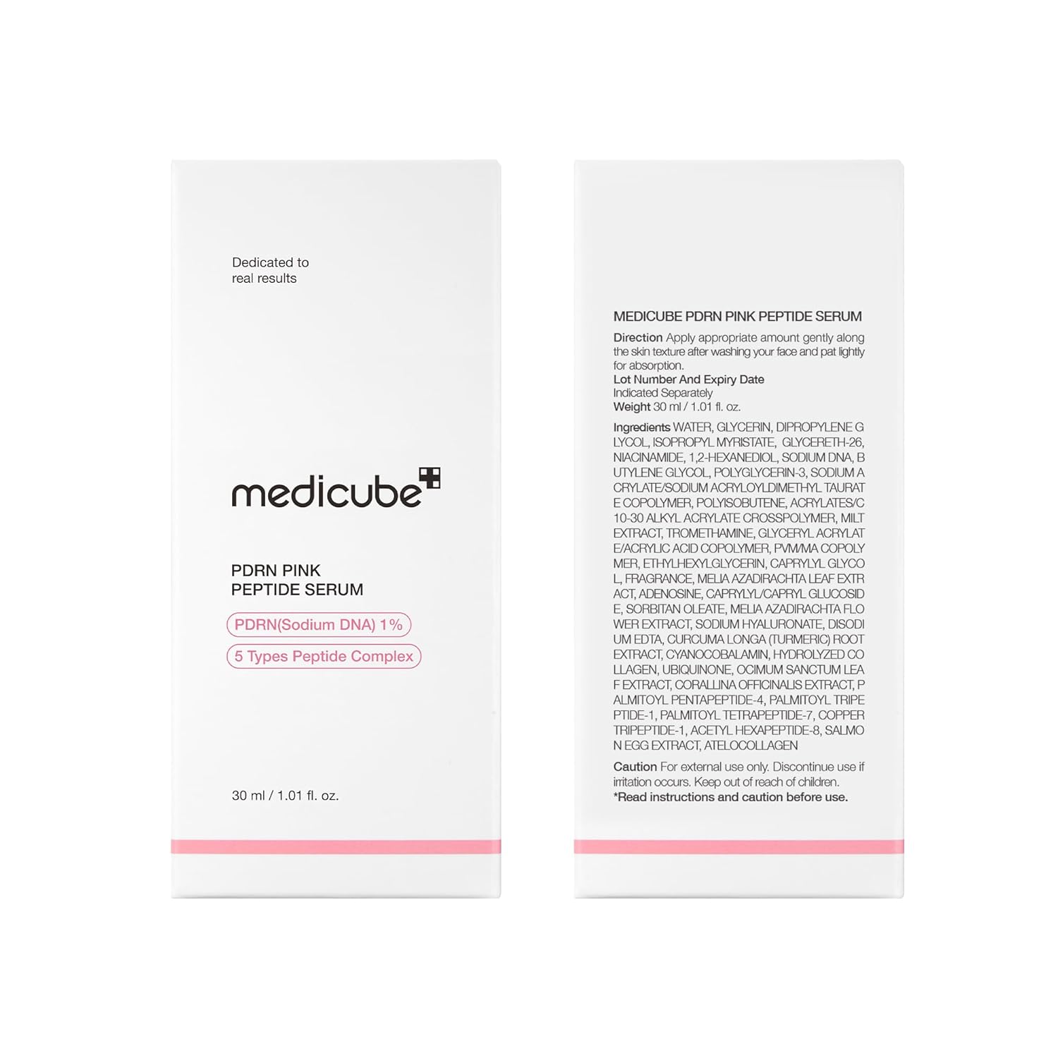 Salmon DNA PDRN Pink Peptide Serum 30 ml Niacinamide Korean Skincare