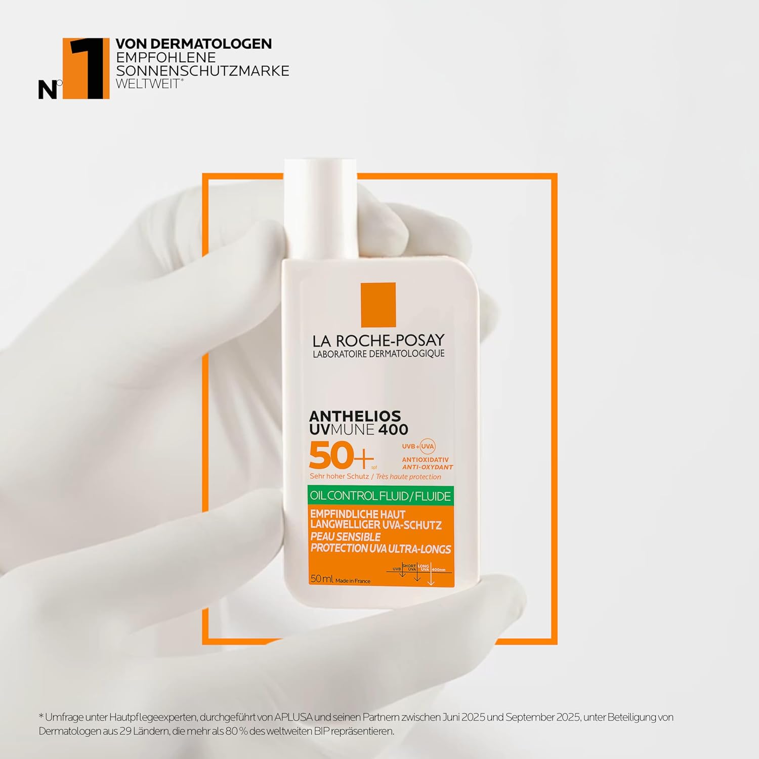 La Roche-Posay Anthelios UVmune 400 Oil Control Fluid LSF 50+ 50 ml Gesicht matt
