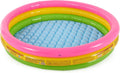 Intex Sunset Glow Pool aufblasbarer Kinderpool rund fuer Garten und Balkon