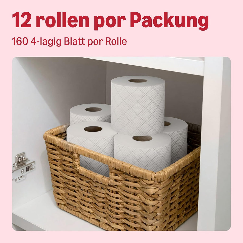 Toilettenpapier 4-lagig 12 Rollen weich Haushaltspapier