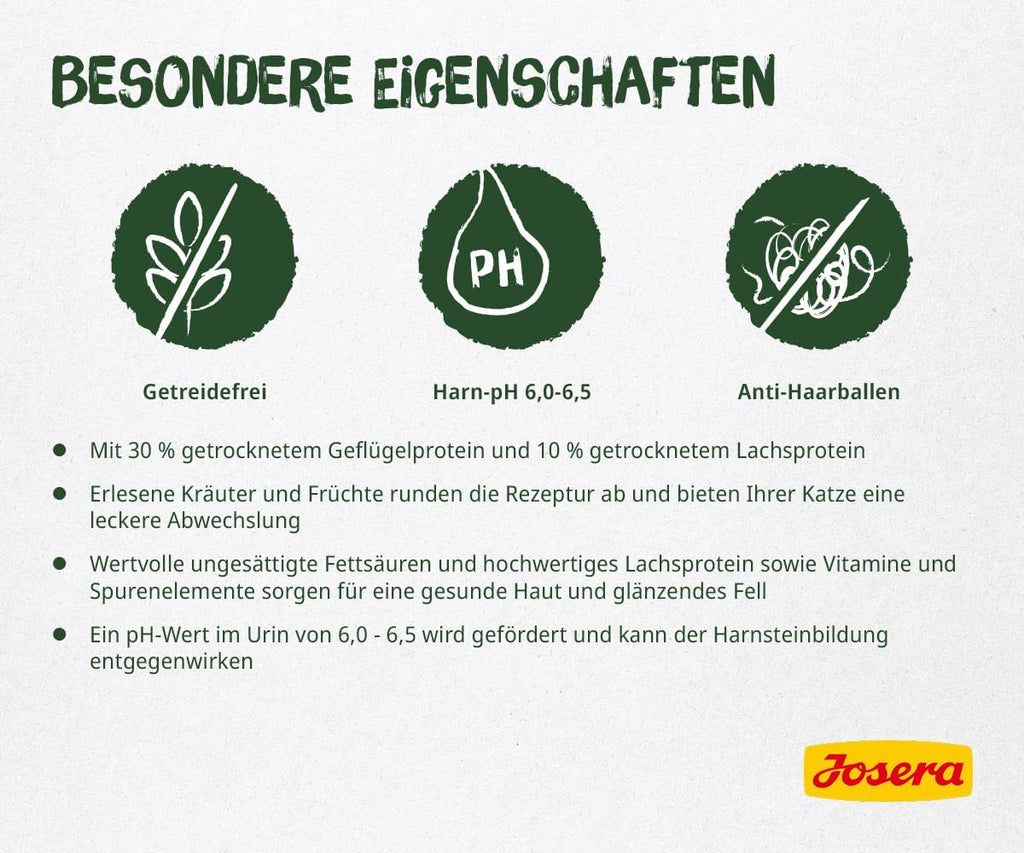 Josera NatureCat Katzenfutter getreidefrei mit Lachs und Gefluegel