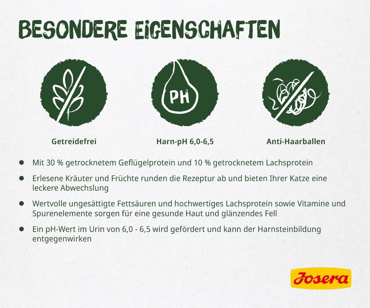 Josera NatureCat Katzenfutter getreidefrei mit Lachs und Gefluegel