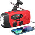 Tragbares Solar Kurbelradio mit AM/FM, 2000mAh Powerbank, LED Lampe, USB, orange