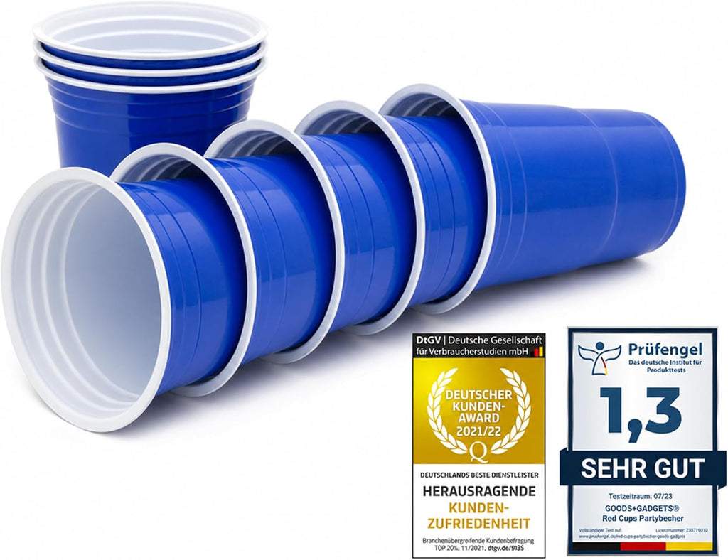 GOODS+GADGETS Mehrwegbecher 100 Stueck Wiederverwendbar 16 oz