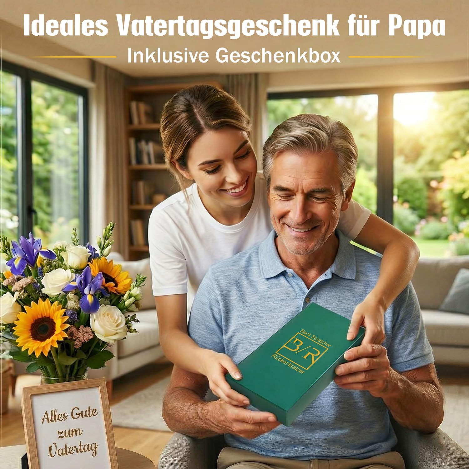 Rueckenkratzer ausziehbar 5 Koepfe Edelstahl - verstellbar, Geschenkidee