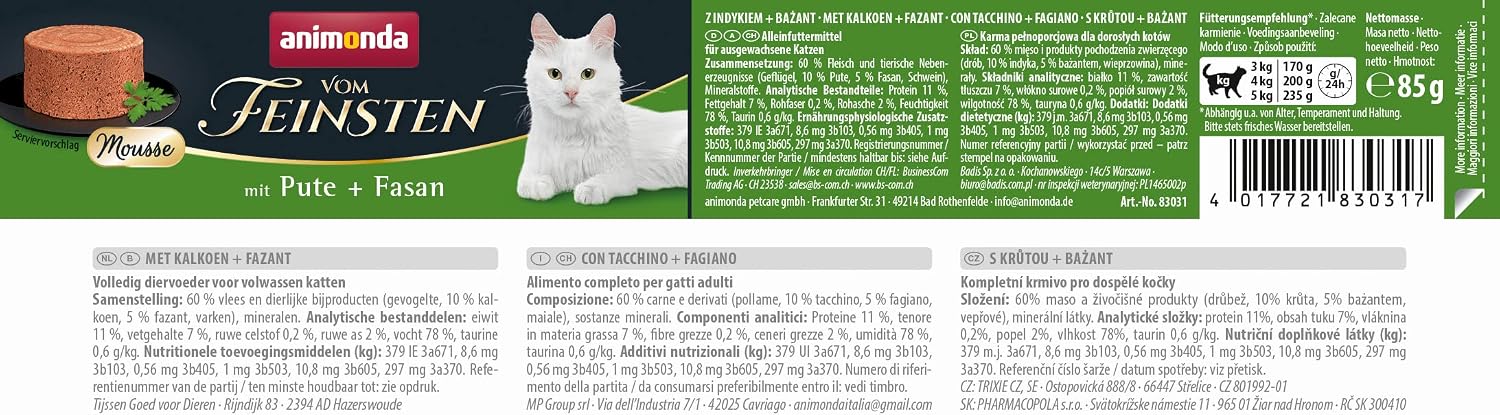 Katzenfutter Mousse-Vielfalt 12er-72er Pack verschiedene Sorten