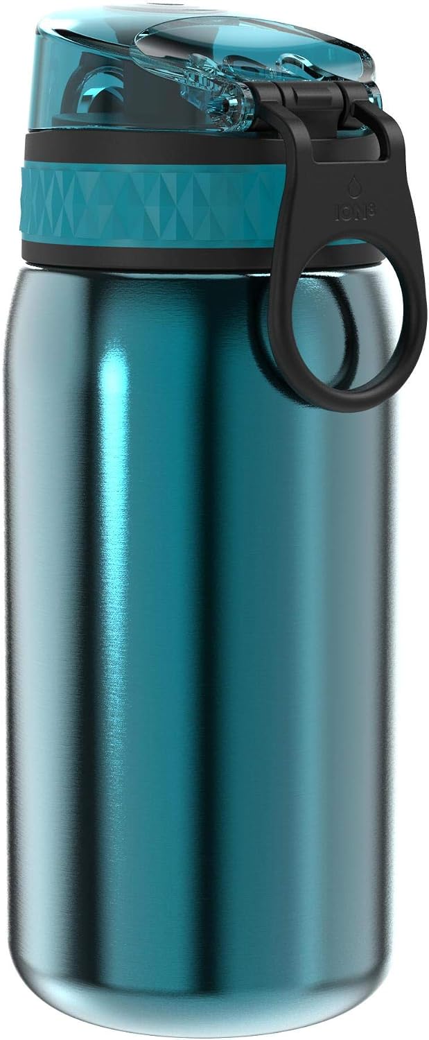 Ion8 Kinder Trinkflasche Edelstahl auslaufsicher Einhand Klappdeckel