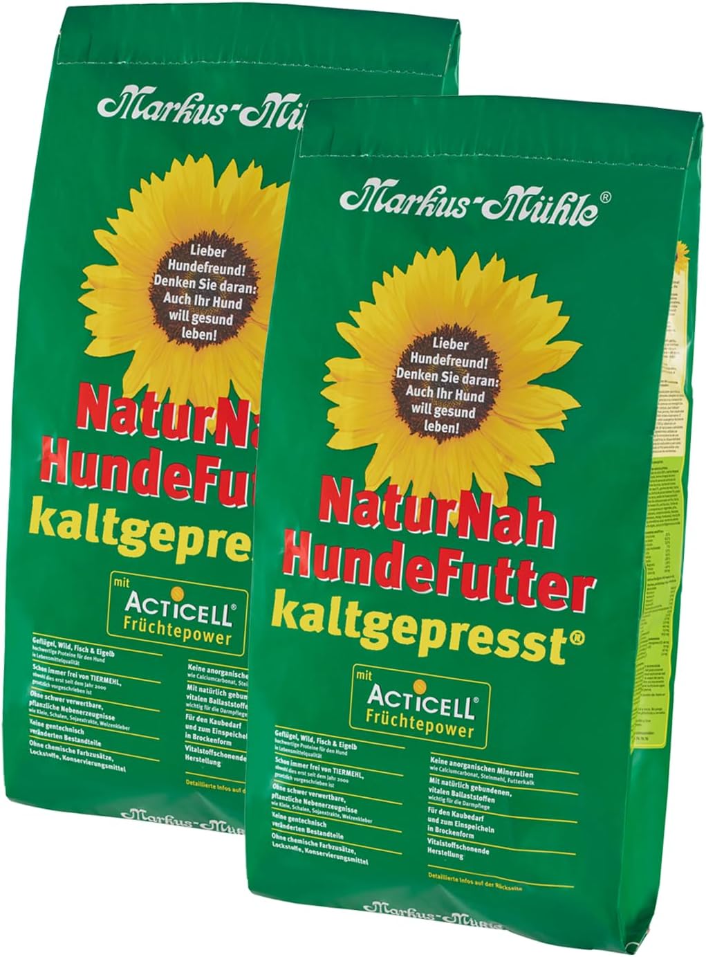 Markus-Muehle NaturNah Hundefutter kaltgepresst mit Huhn und Wild