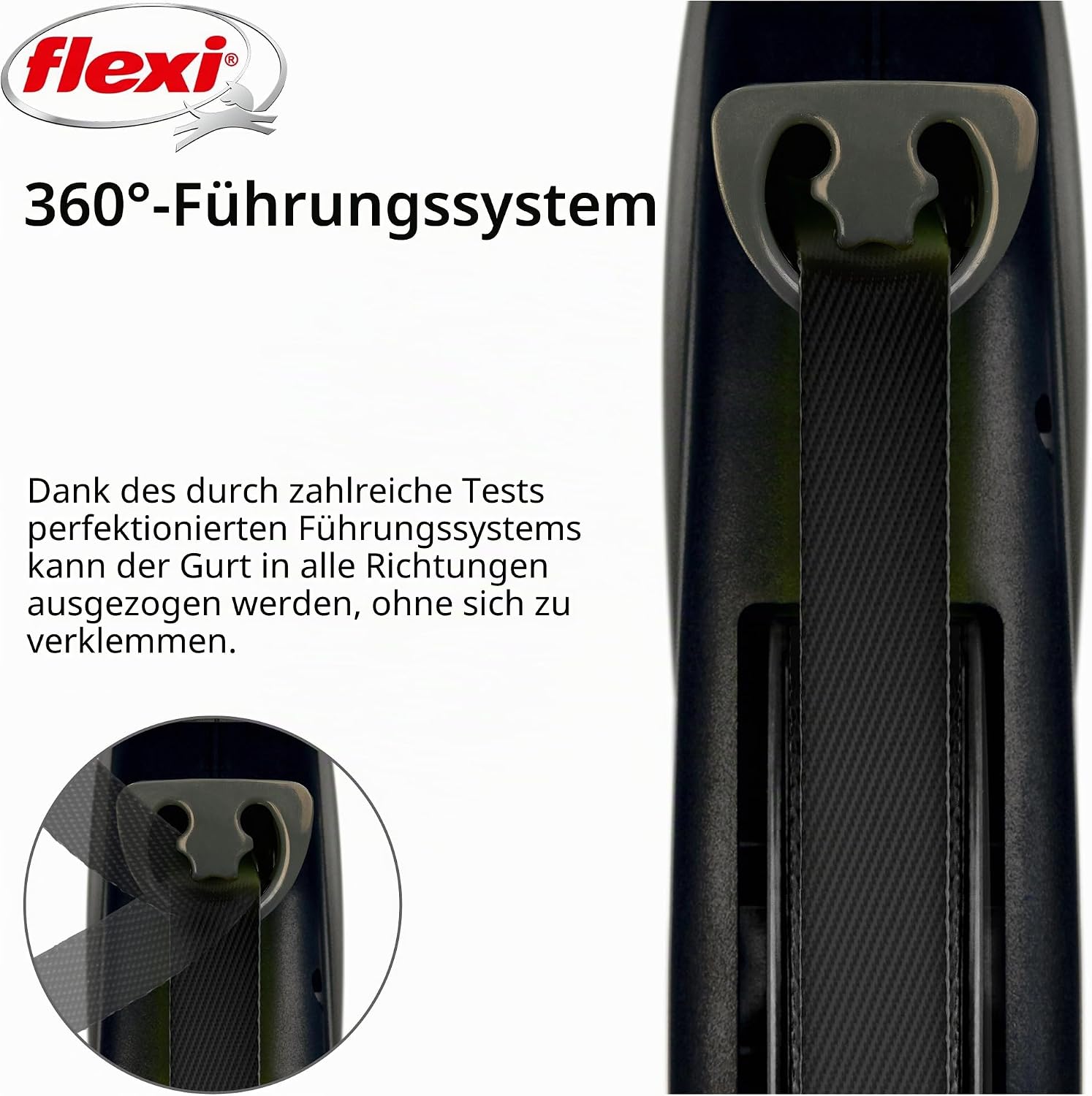 Flexi Giant Plus Leine 8 m L bis 50 kg neonfarbenes Band ergonomische Bremse