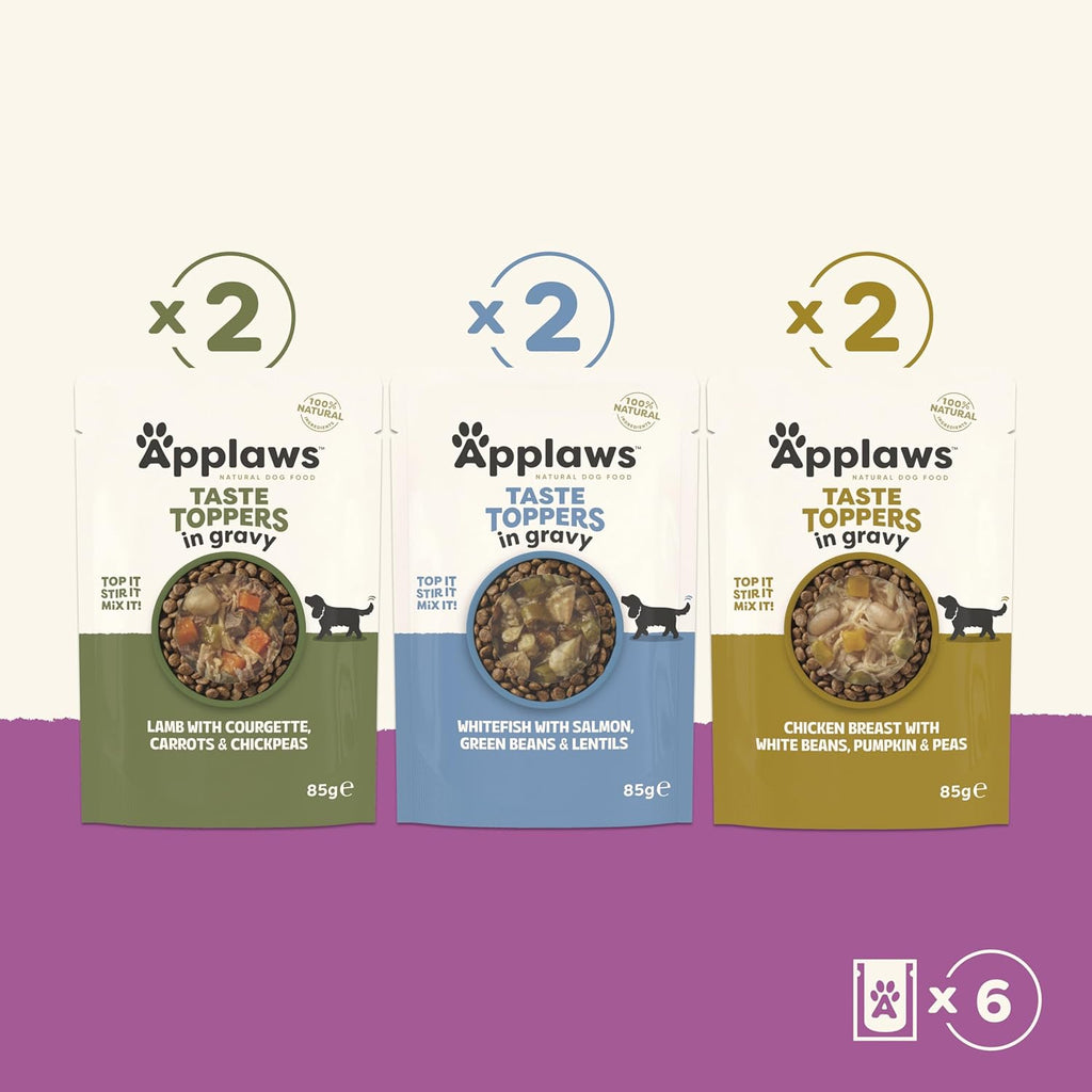 Applaws Nassfutter Hunde 6x85g getreidefrei Huhn Fisch Sauce verschi