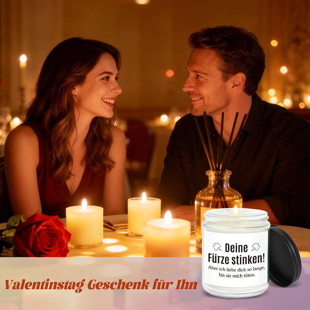 Duftkerze Ich liebe dich Geschenk fuer Partner Valentinstag Geburtstag