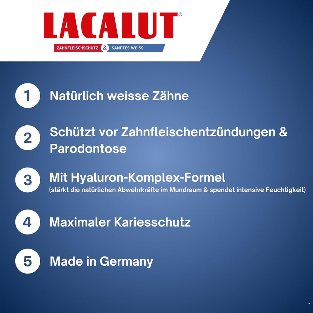 Lacalut Aktiv Zahnpasta Zahnfleischschutz sanfte Aufhellung
