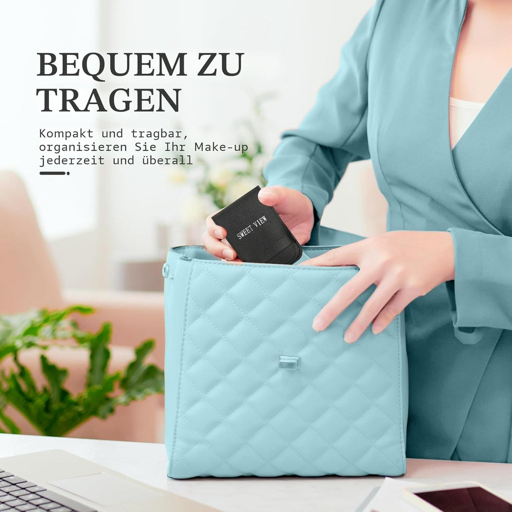 Pinzetten Set 7-teilig Schwarz fuer Augenbrauen Gesicht Kinn praezise