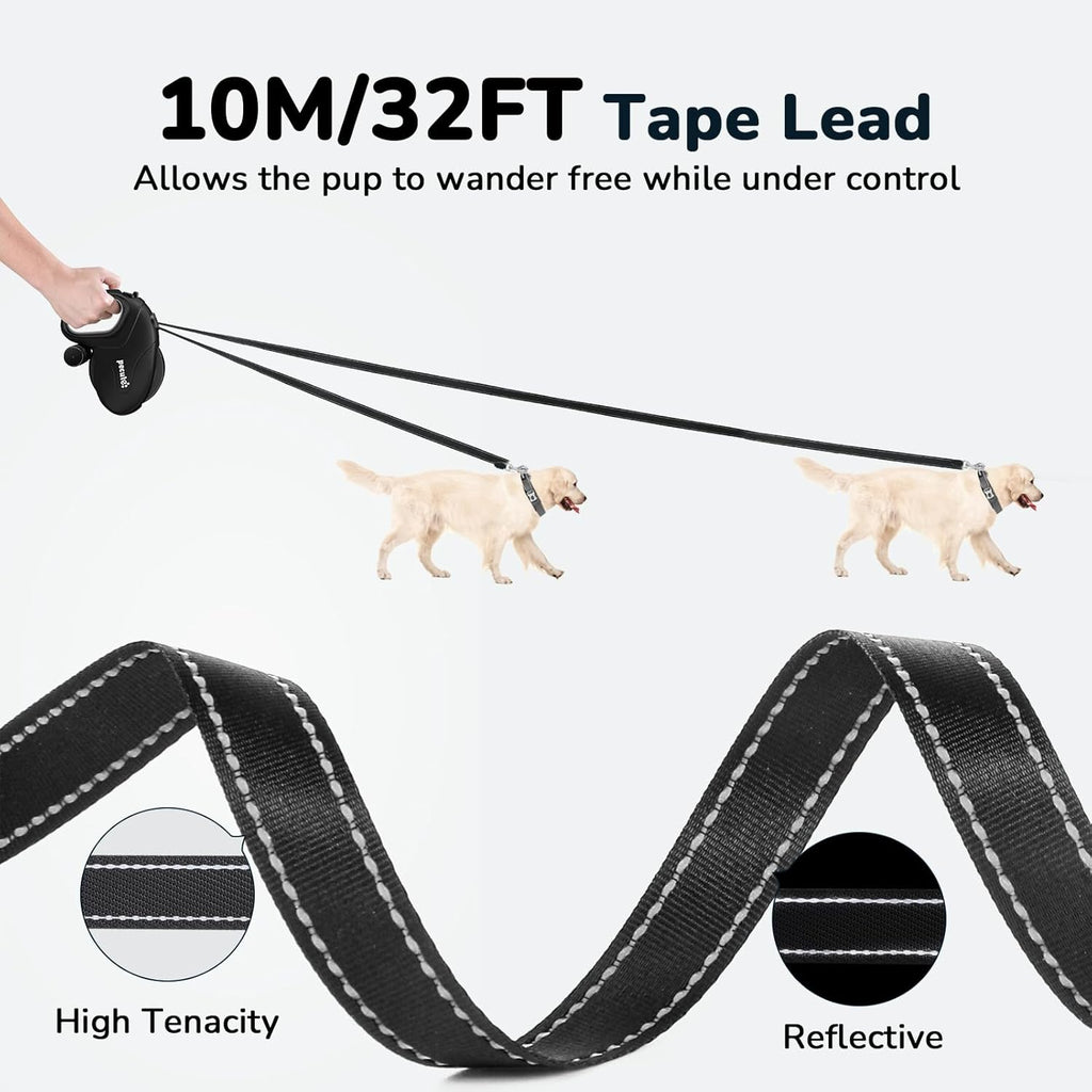 Pecute Rollleine 8m-10m 360° Anti-Verhedderung Stoppergriff bis
