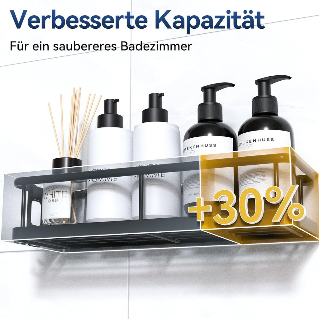 YASONIC Duschablage Schwarz zum Kleben ohne Bohren Badregal