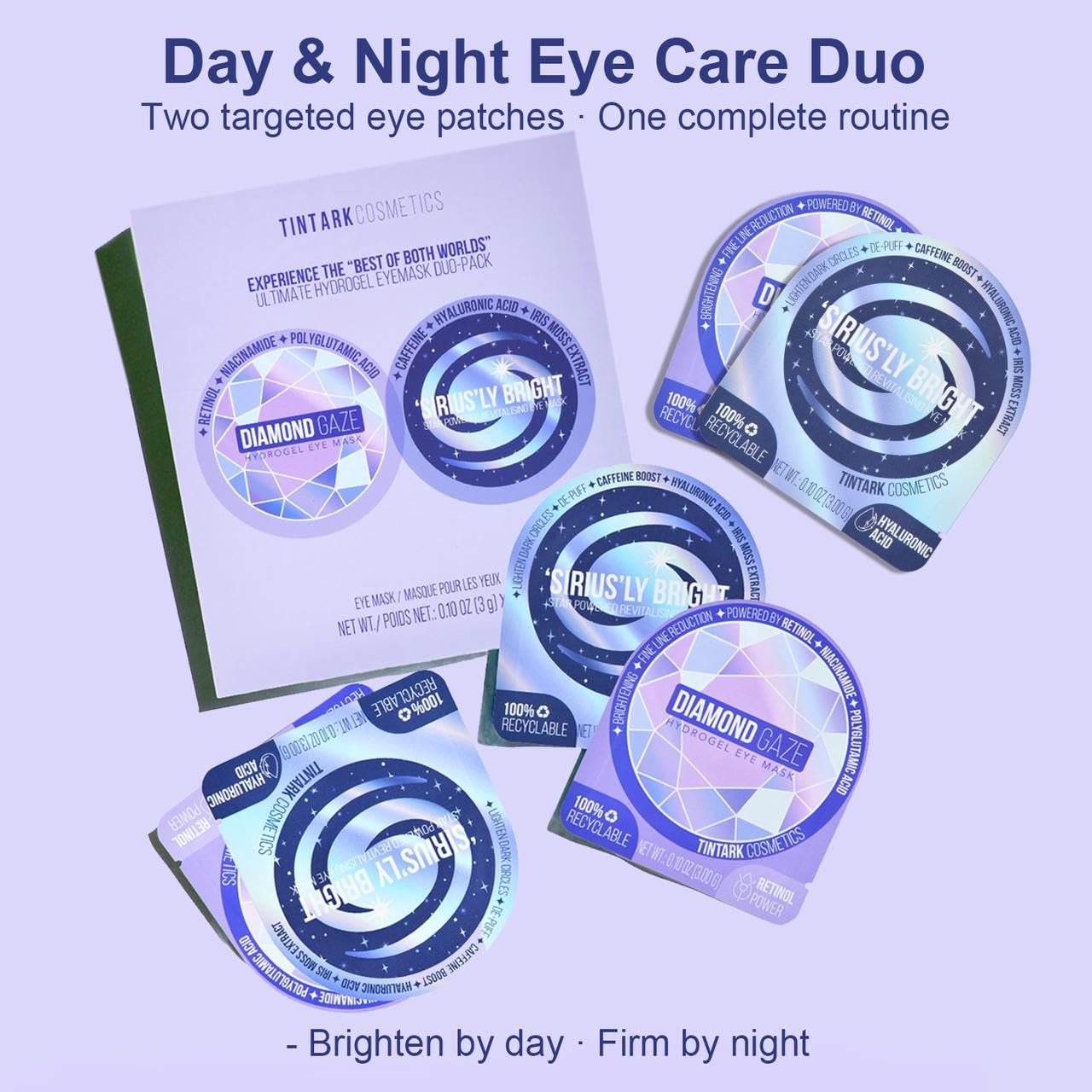 SIRIUS LY Bright Diamond Gaze Augenpflaster 15 Paare gegen Augenringe Schwellung