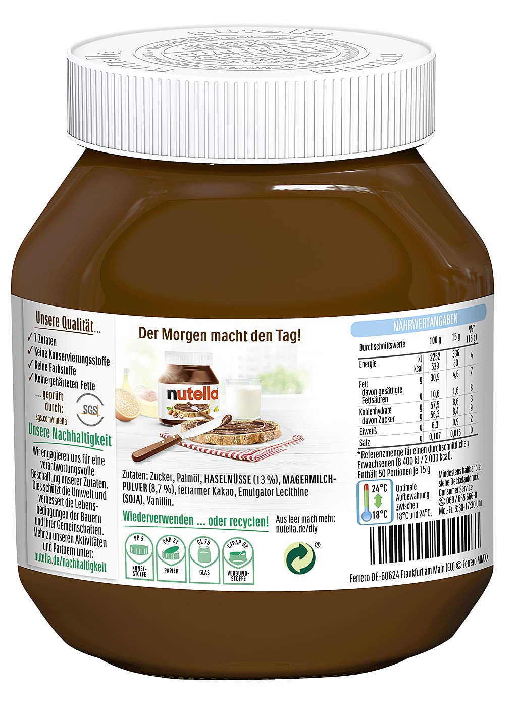 Nutella Nuss Nougat Creme Haselnuss Schoko Aufstrich