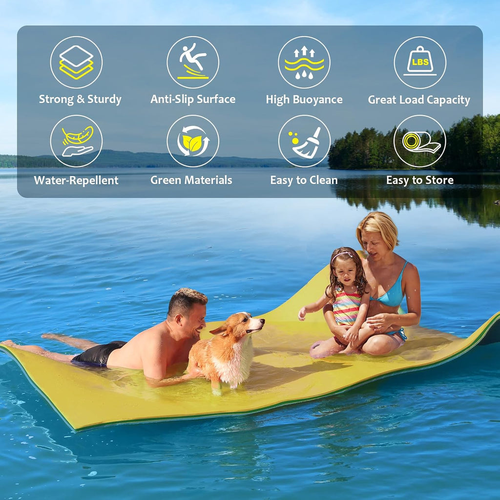 CTSC Schwimmende Wassermatte 3-lagig XPE reissfest Pool Bootsmatte