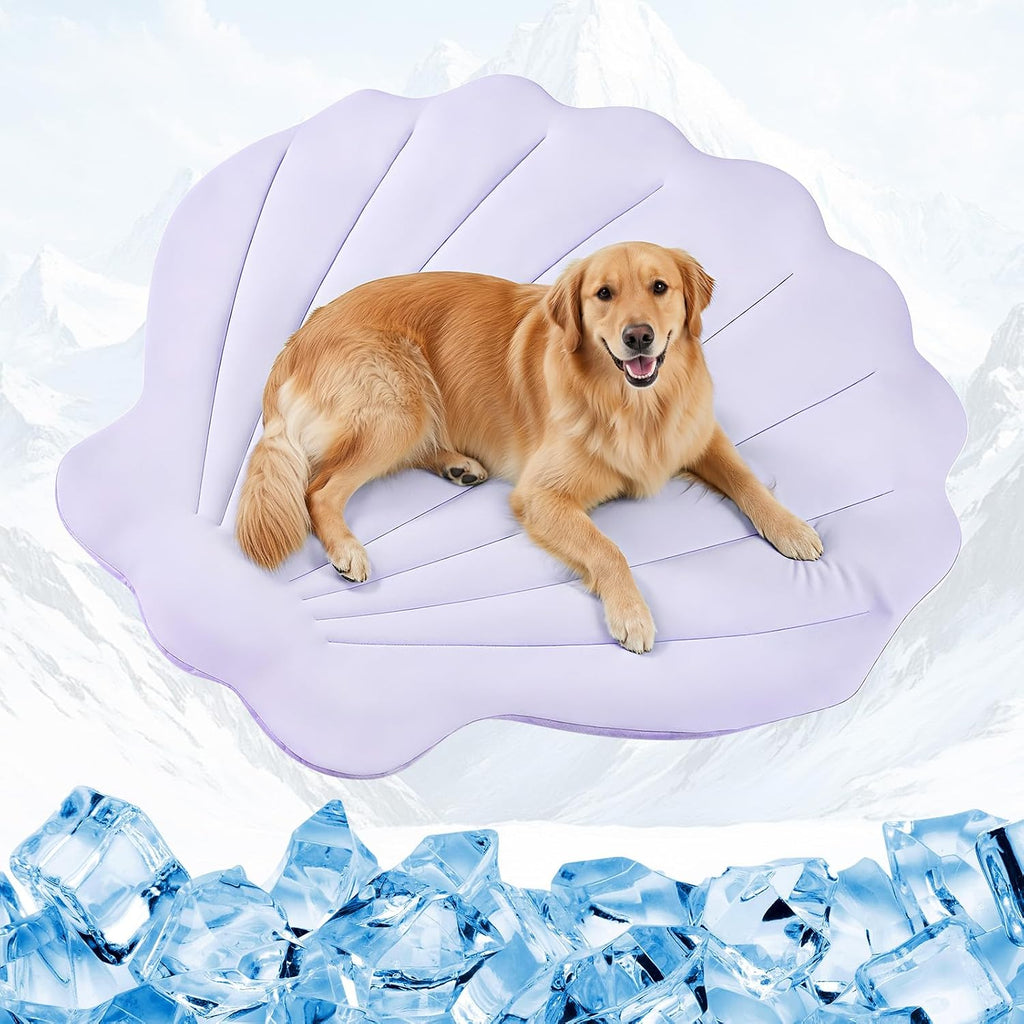 Kühlmatte Hund 100x100 cm wendbar waschbar 2cm-120cm selbstkühlend ohne Gel