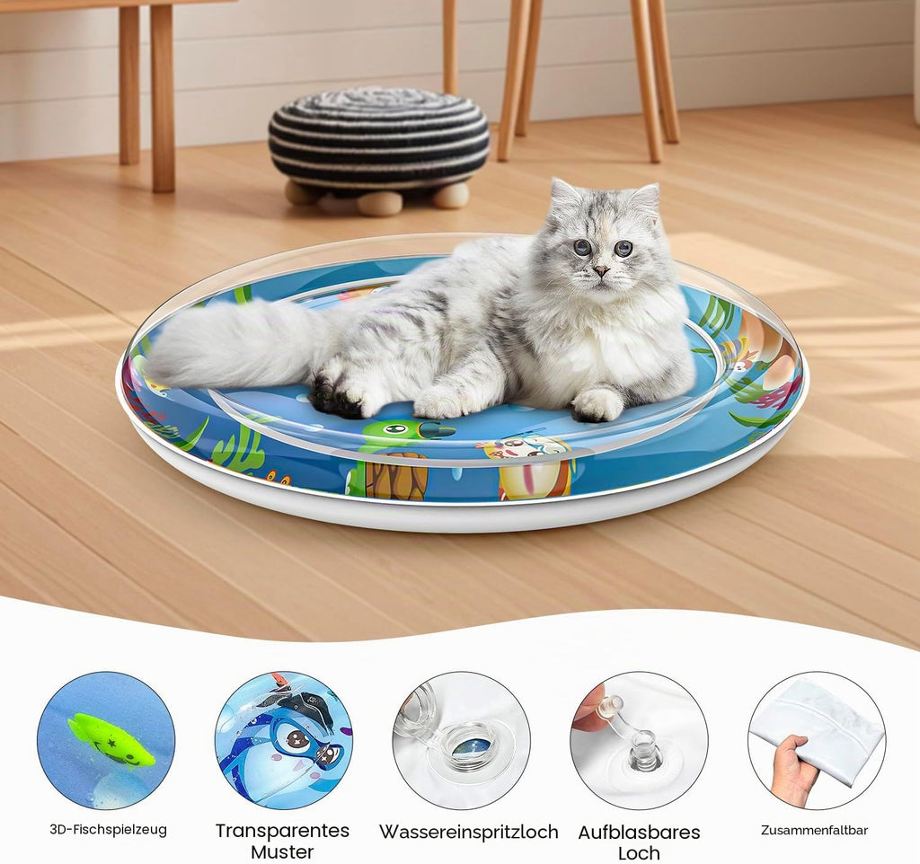 LED Katzen Wassermatte 1 mm Anti-Kratzer Leckage-Sensor Spielpad Kuehlung