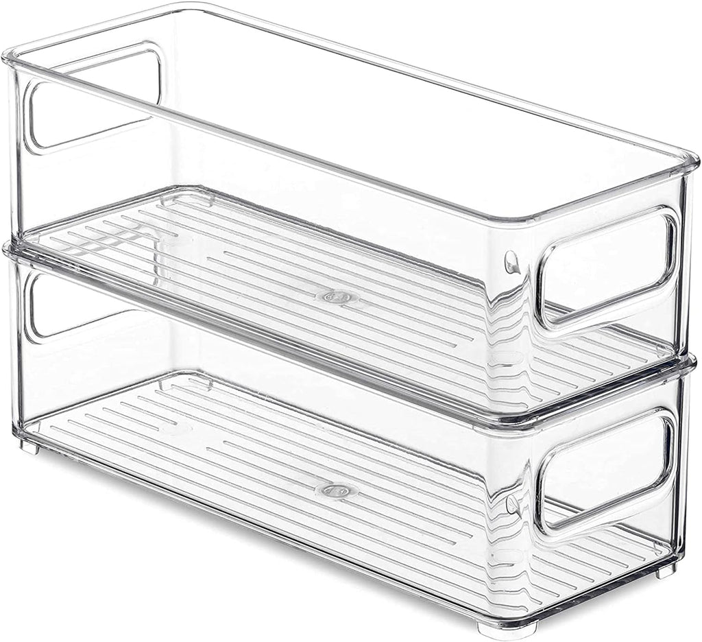 Kuehlschrank Organizer 2er Set Vorratsbox mit Griff Fridge Organizer
