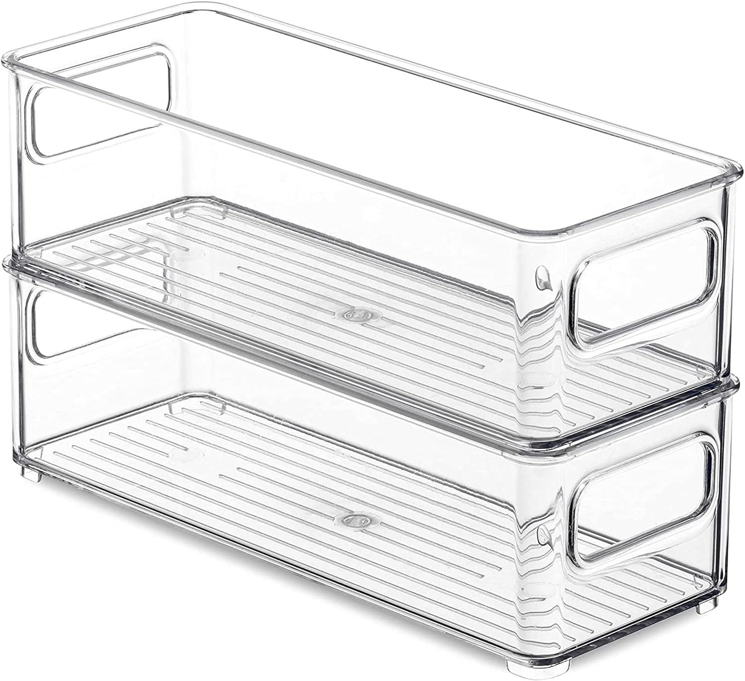 Kuehlschrank Organizer 2er Set Vorratsbox mit Griff Fridge Organizer