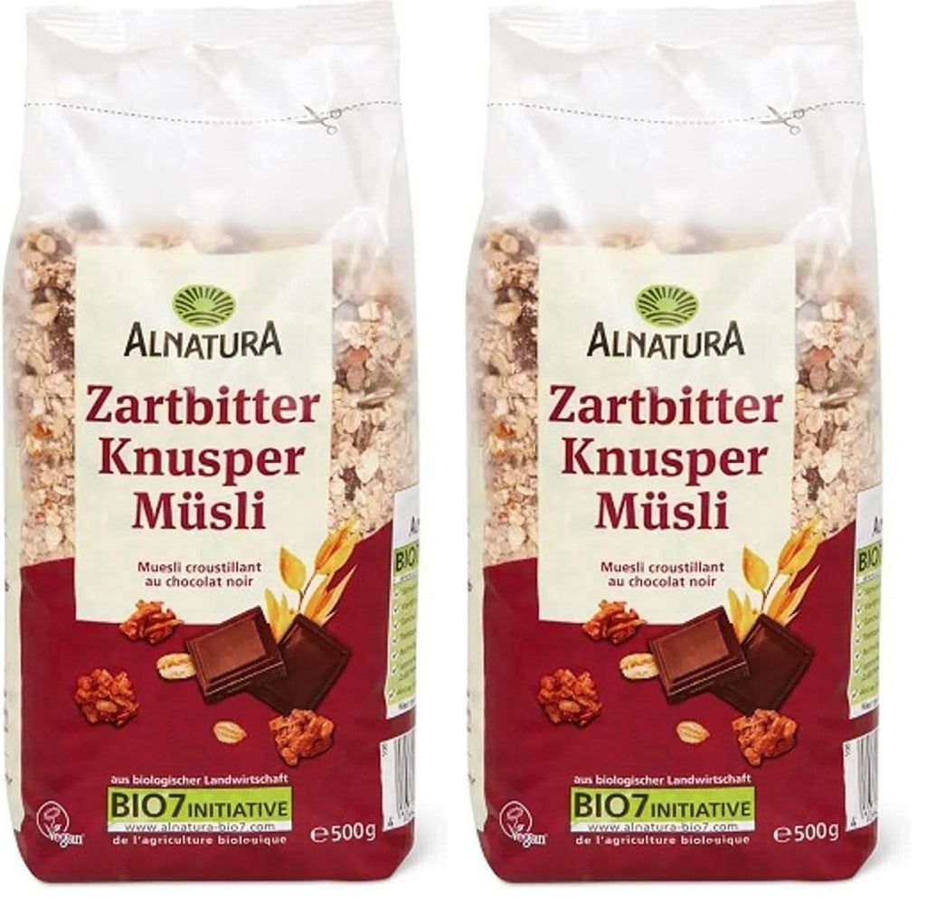 Zartbitter Knuspermuesli Crunchy Fruehstuecks Muesli