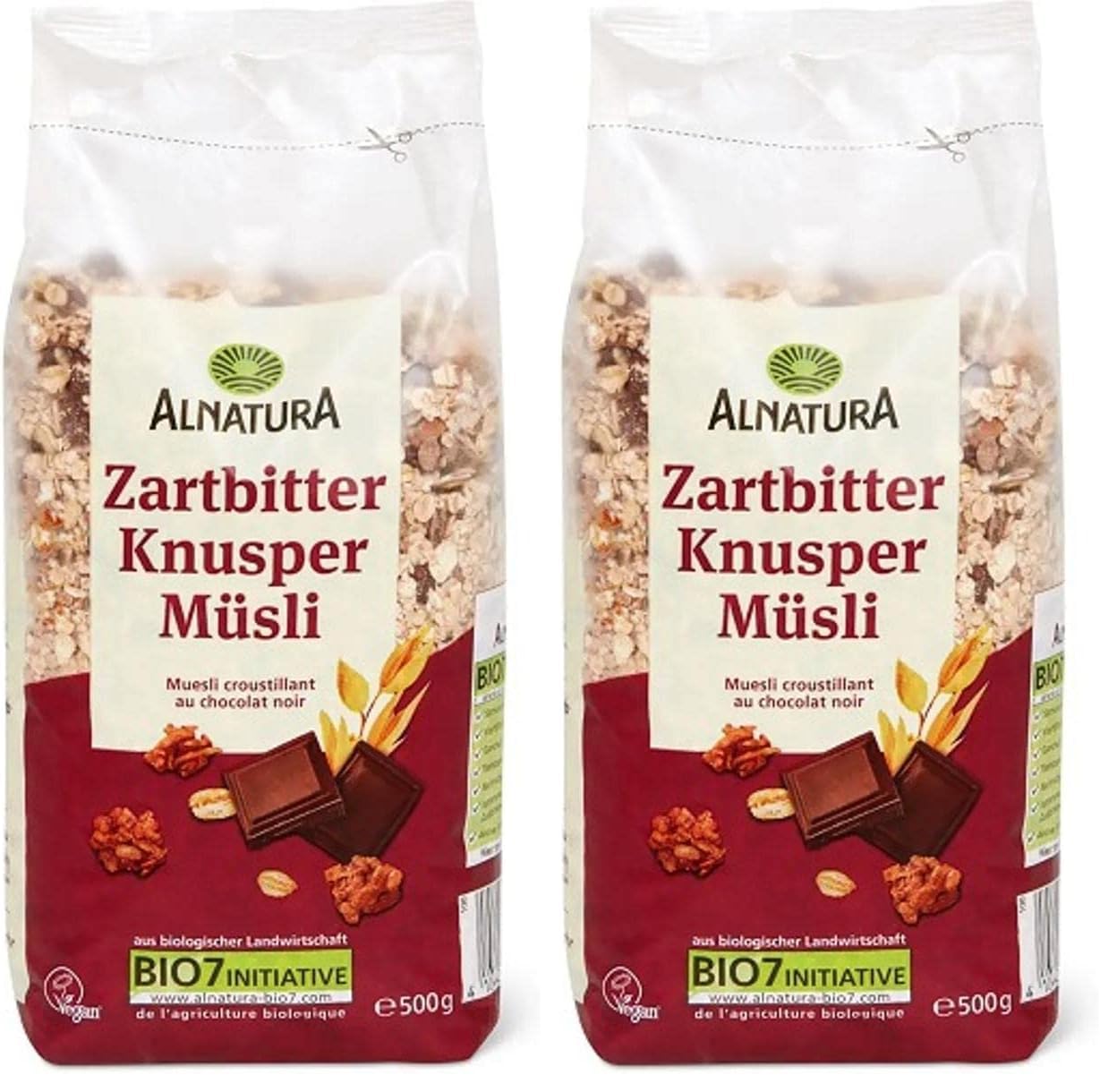 Zartbitter Knuspermuesli Crunchy Fruehstuecks Muesli