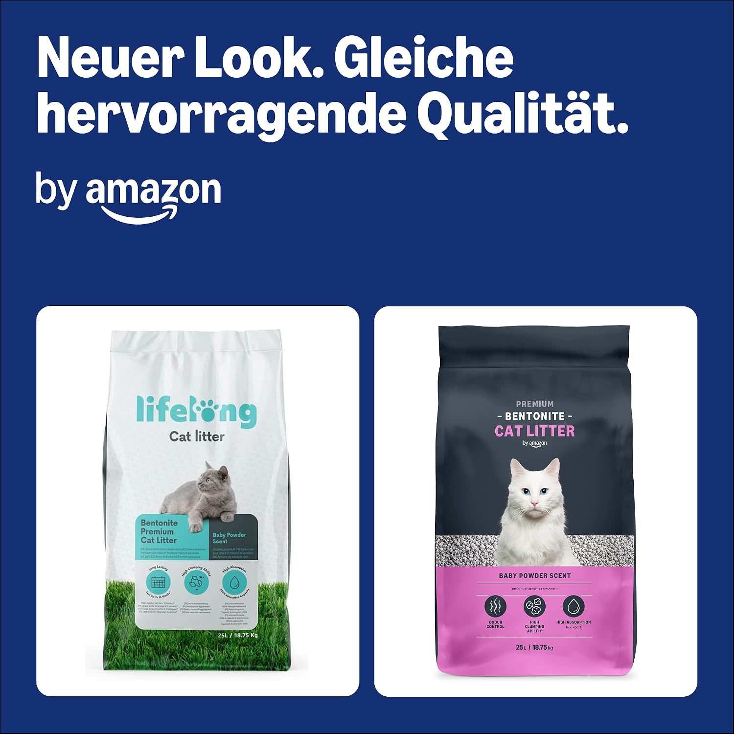 Bentonite Katzenstreu 10 L mit Babypuderduft verschiedene Sorten