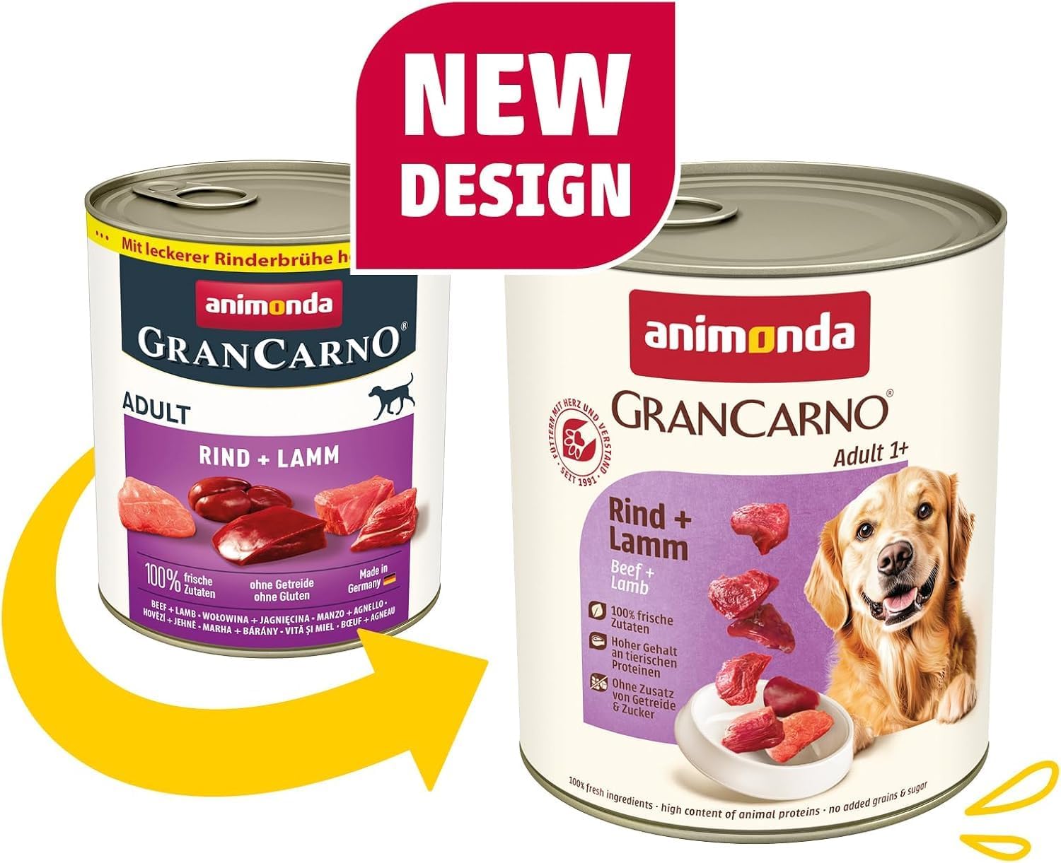 Animonda GranCarno Hundenassfutter Rind Lamm getreidefrei verschiedene