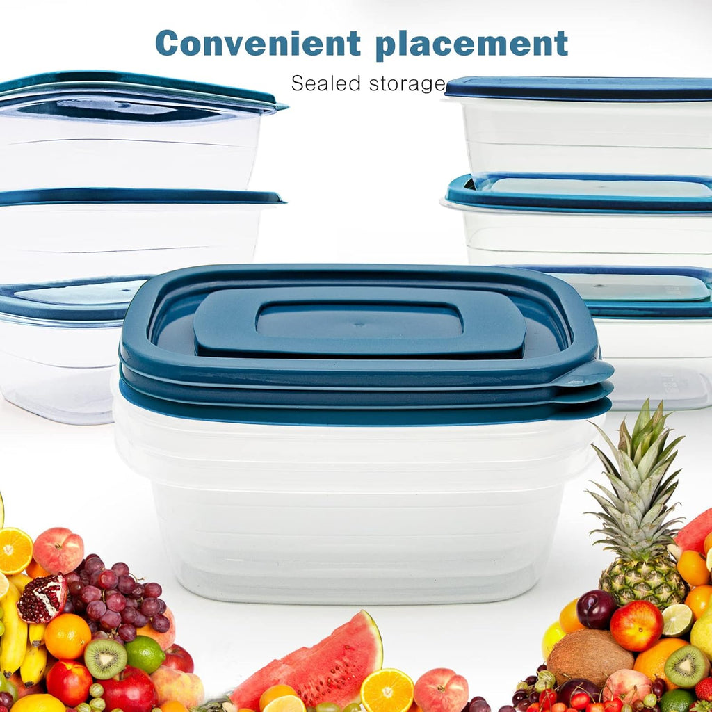 EFISH Portionsboxen 10er Set Kunststoff Lebensmittelbehaelter mit Deckel
